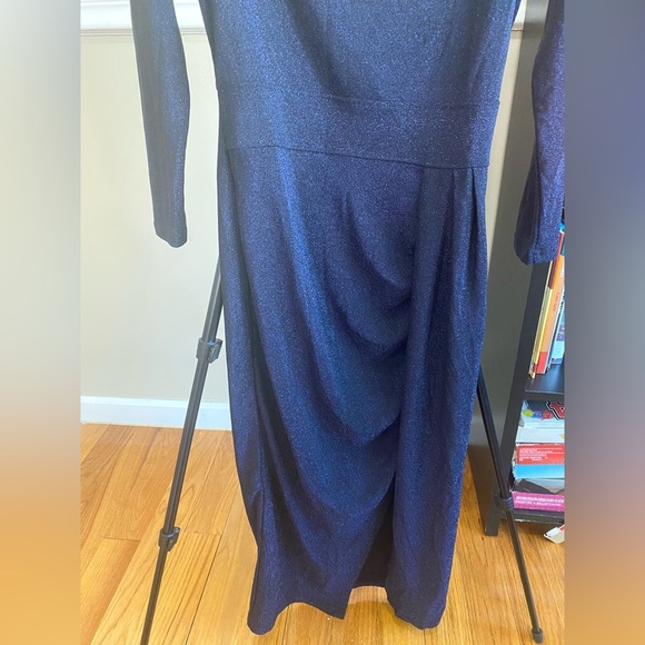 BTFBM Women Off Shoulder Bodycon Dress with Slit Glitter Ball Gown Maxi Dress S - Picture 8 of 13